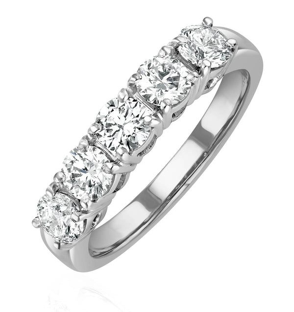 Chloe 18K White Gold 5 Stone Diamond Eternity Ring 1.50CT H/SI